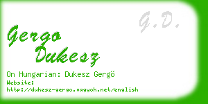gergo dukesz business card